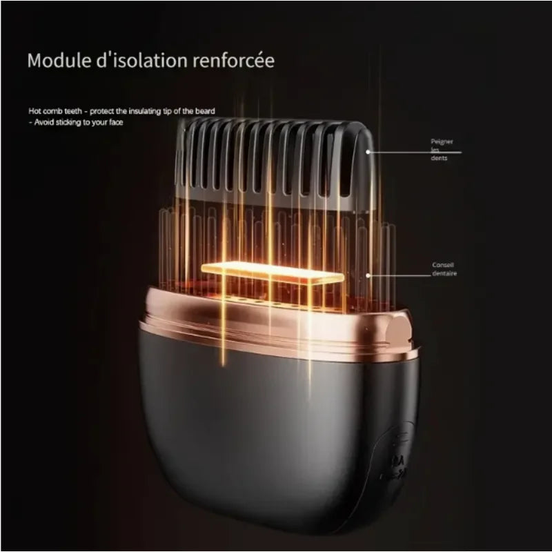 Clevro Cordless Hair Straightener Brush - Wireless Rechargeable Hot Comb