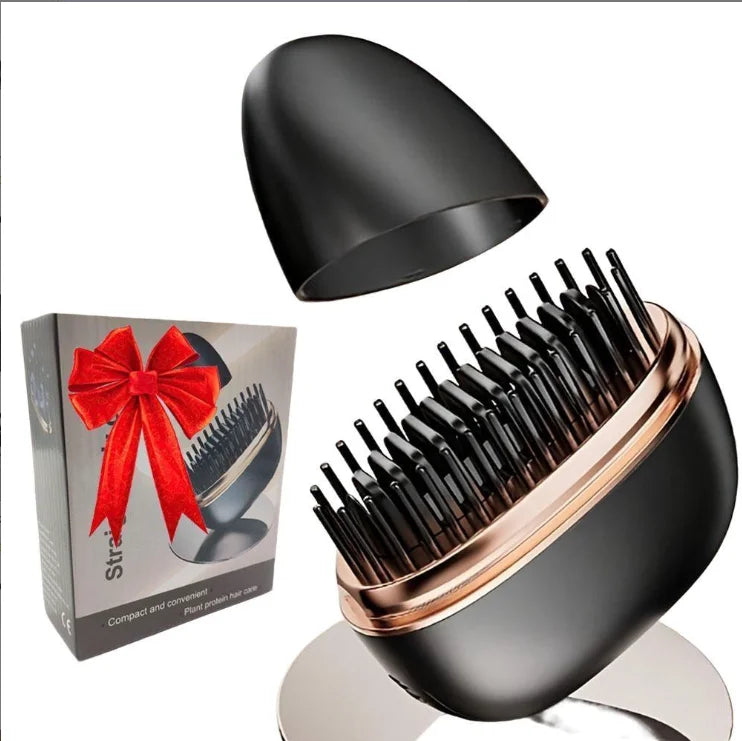 Clevro Cordless Hair Straightener Brush - Wireless Rechargeable Hot Comb